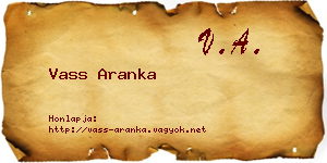 Vass Aranka névjegykártya