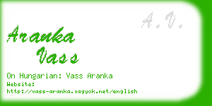 aranka vass business card